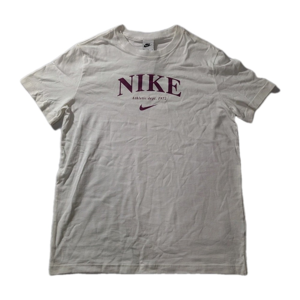 Nike‎ Girls XL Athletic Dept Graphic Tee White Cotton Casual Sportswear